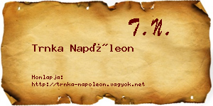 Trnka Napóleon névjegykártya